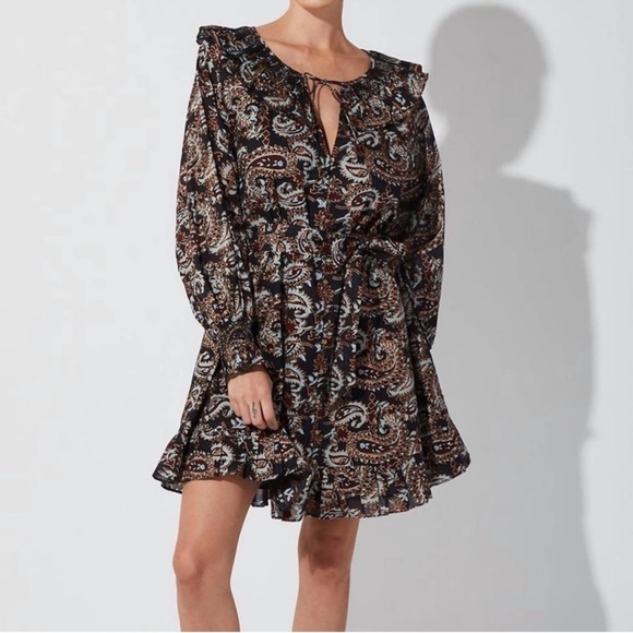 NWT CLEOBELLA Carolyn Paisley Print Mini Dress - Picture 1 of 4